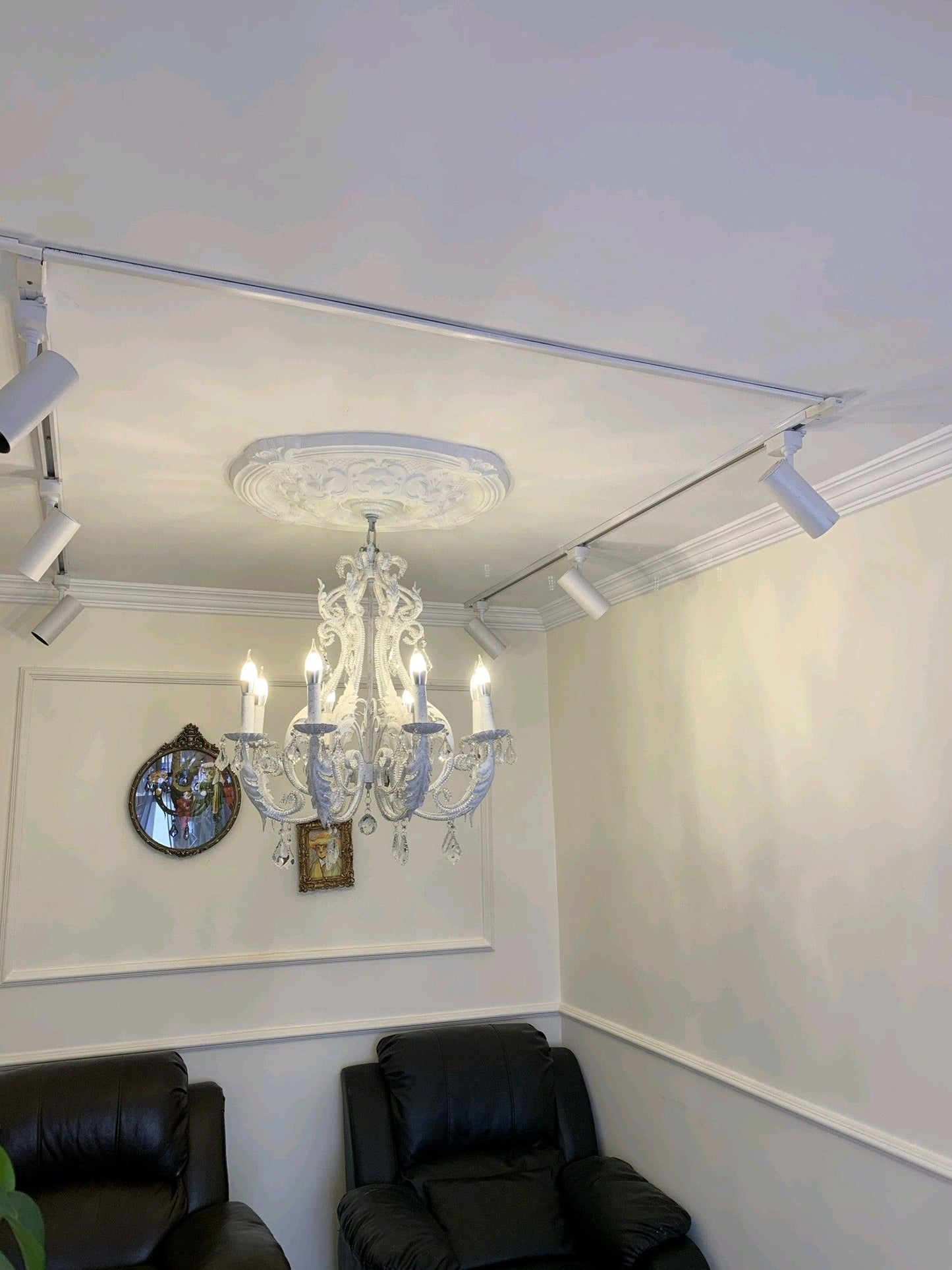 Lustra Pendant Lamp Candle Holder Crystal Beads