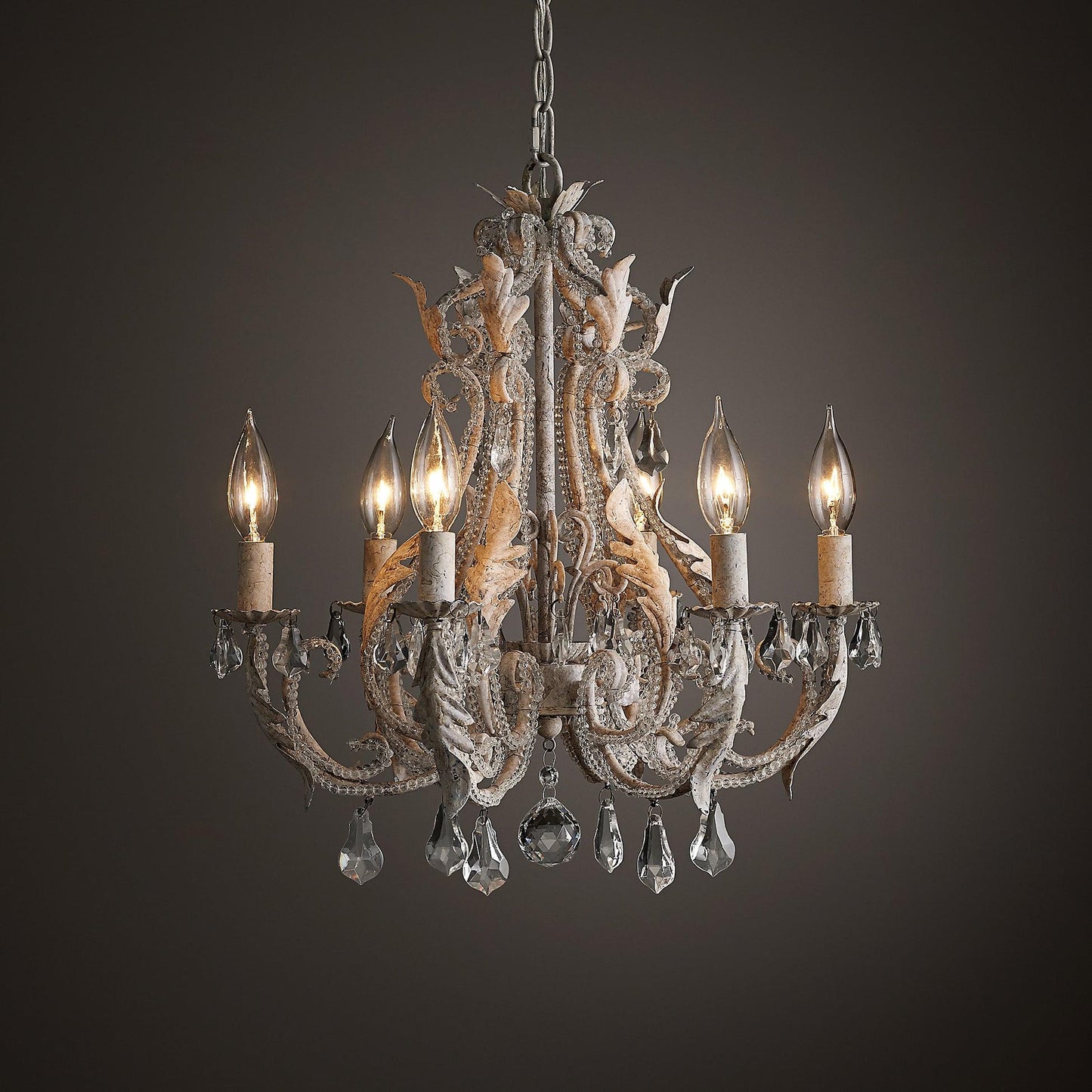 Lustra Pendant Lamp Candle Holder Crystal Beads