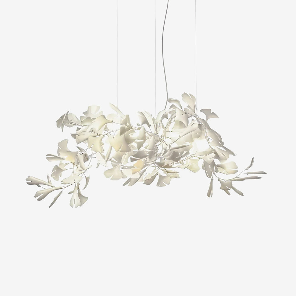Olivia Ceramic Gingko Leaf Chandelier Organic Curves