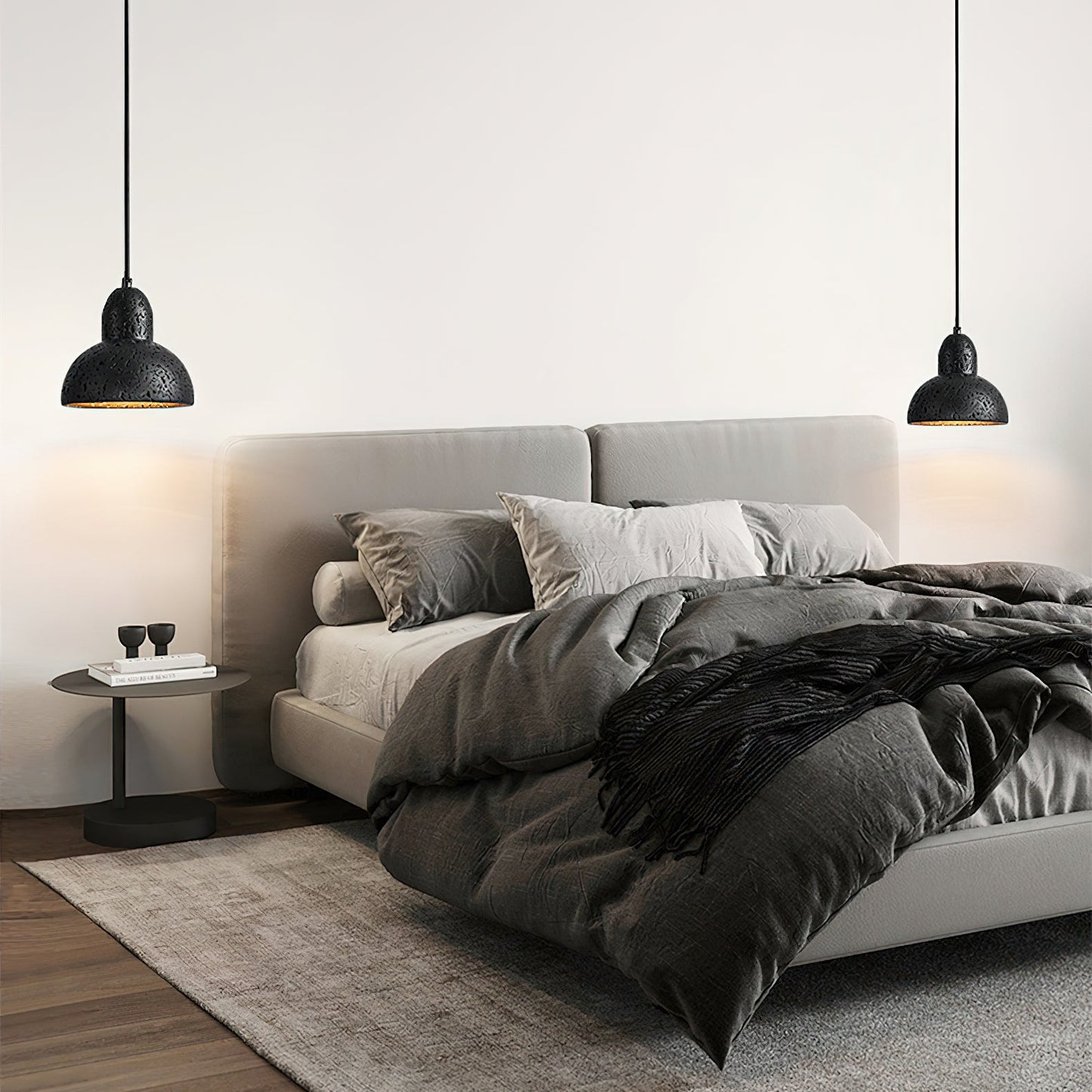 Vaelior Dome Shade Travertine Pendant Light