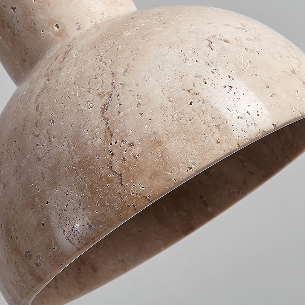 Vaelior Dome Shade Travertine Pendant Light