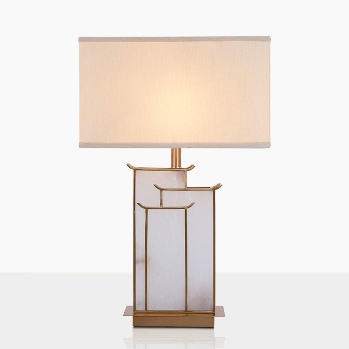 Nysilor Rectangular Glass Table Lamp