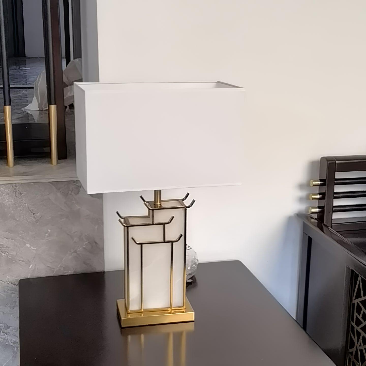 Nysilor Rectangular Glass Table Lamp