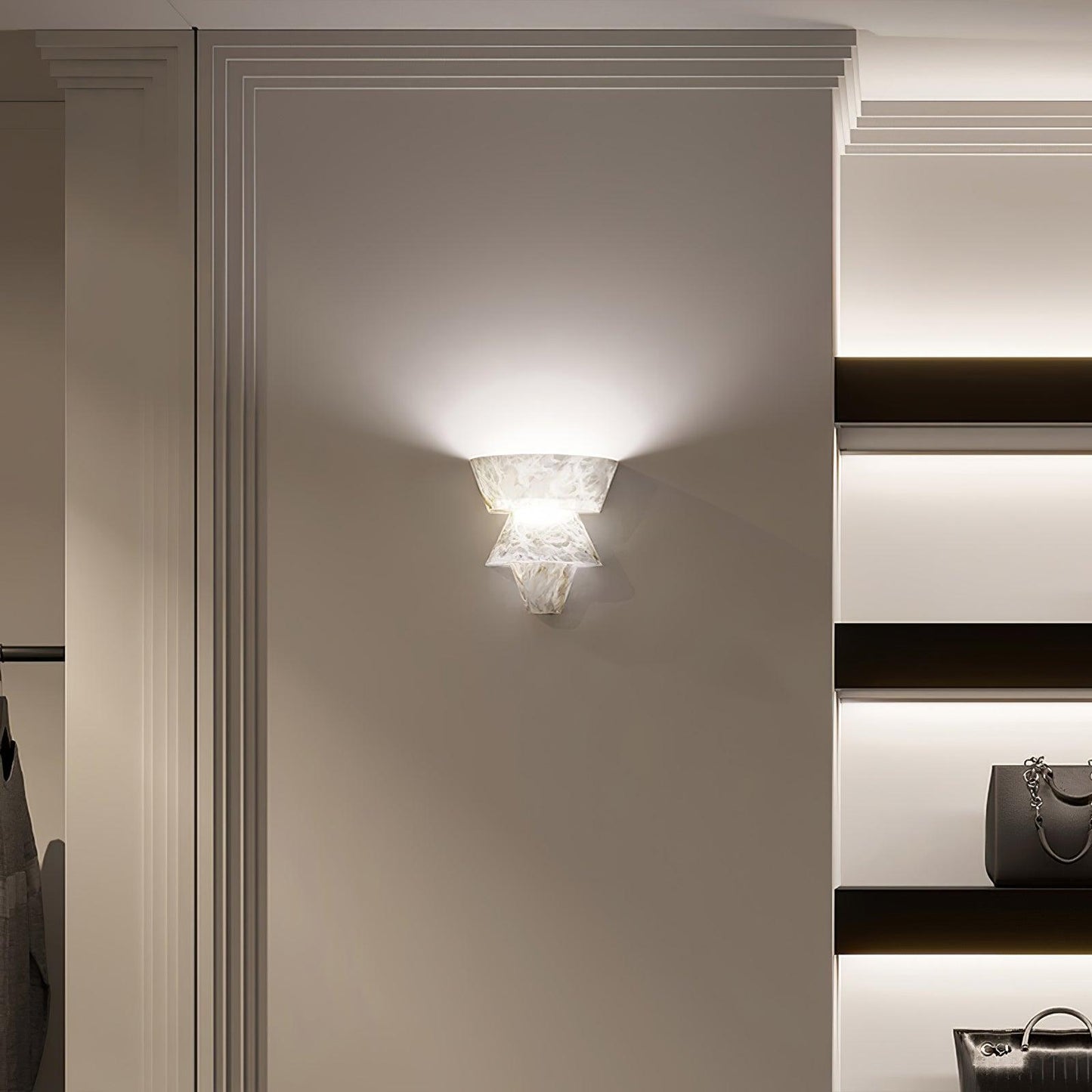 Vyloren Tiered Alabaster Wall Light