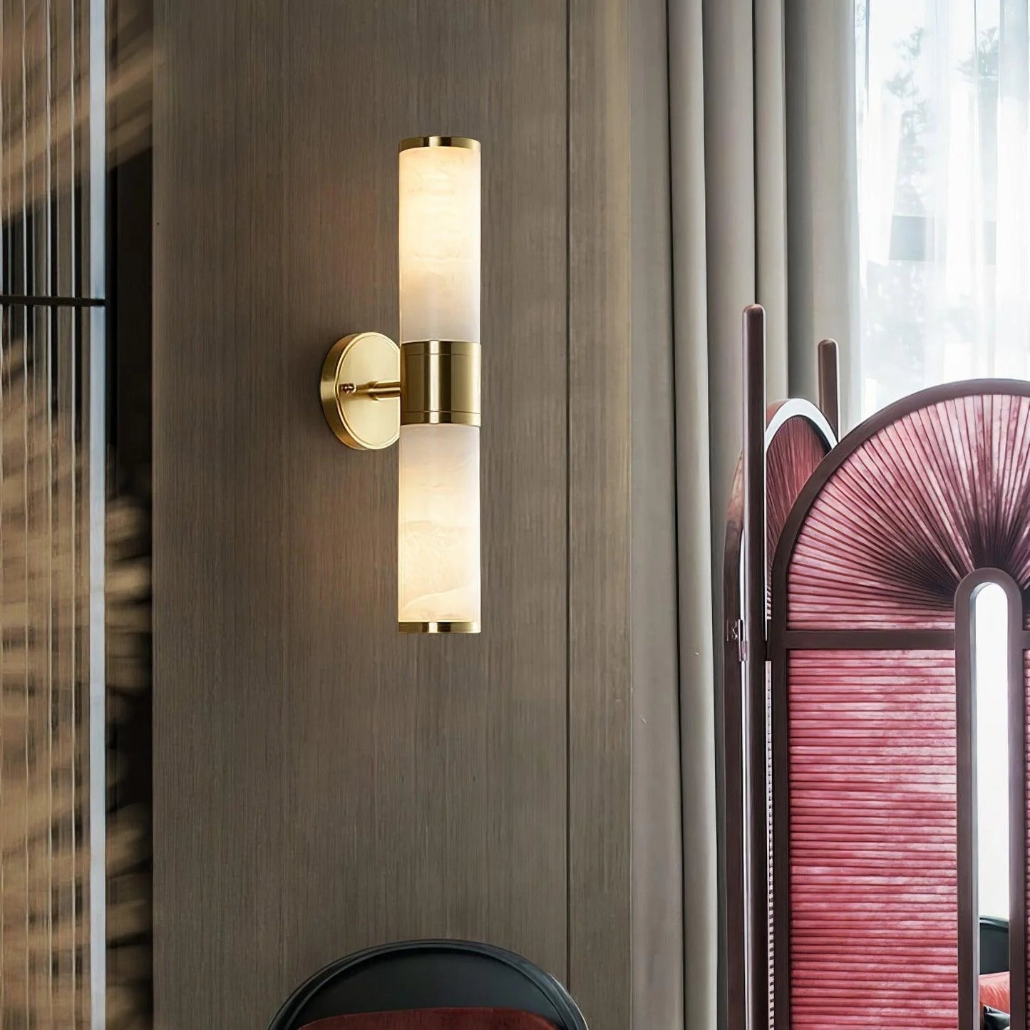 Kaia Minimalist Alabaster Wall Lamp