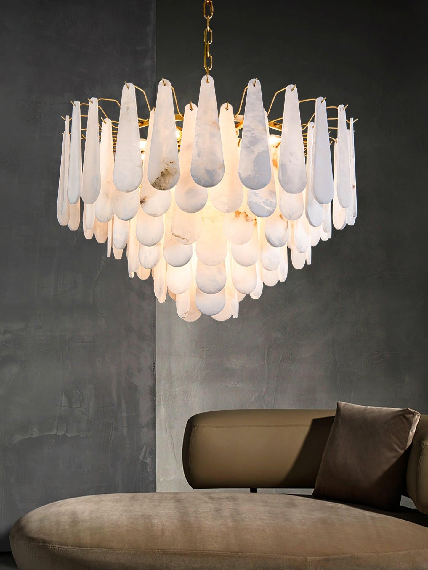 Ucararae Teardrop Alabaster Chandelier