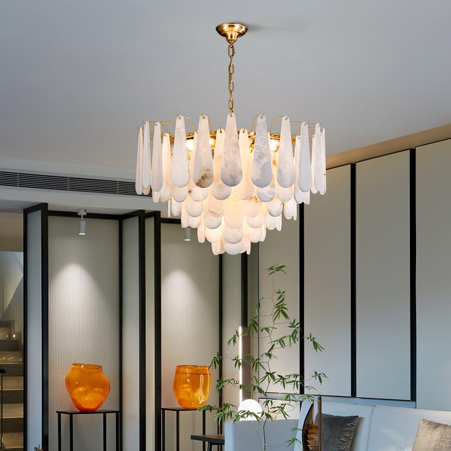 Ucararae Teardrop Alabaster Chandelier