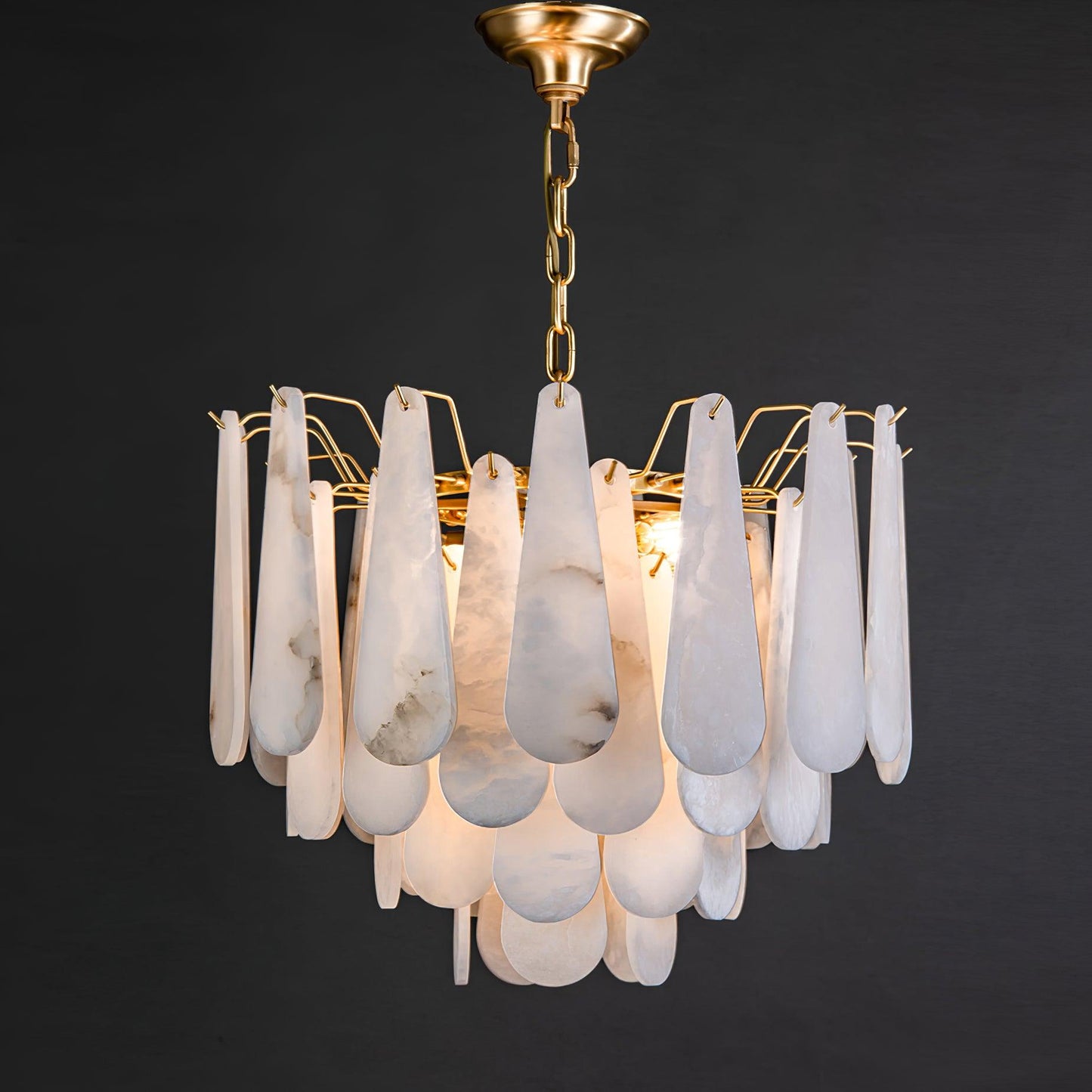 Ucararae Teardrop Alabaster Chandelier