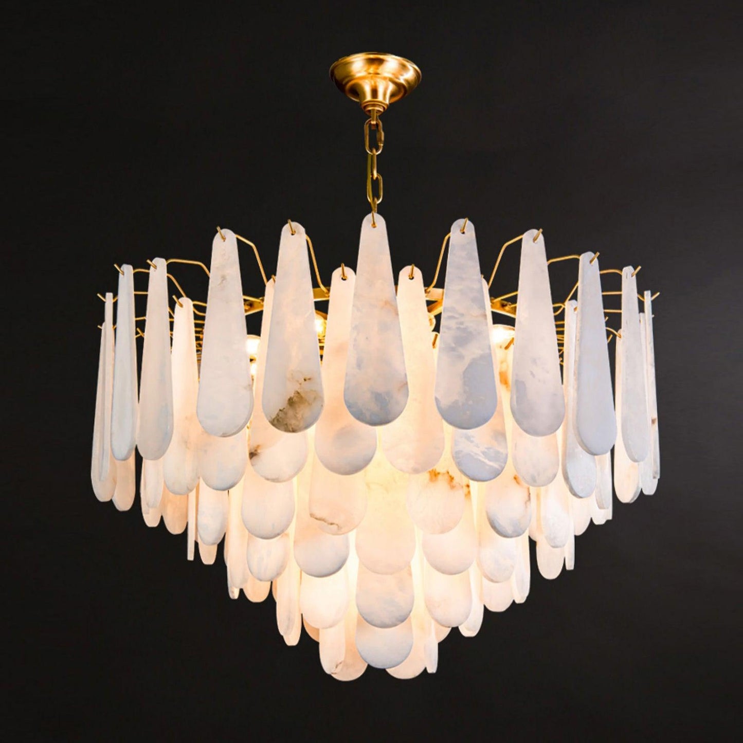 Ucararae Teardrop Alabaster Chandelier
