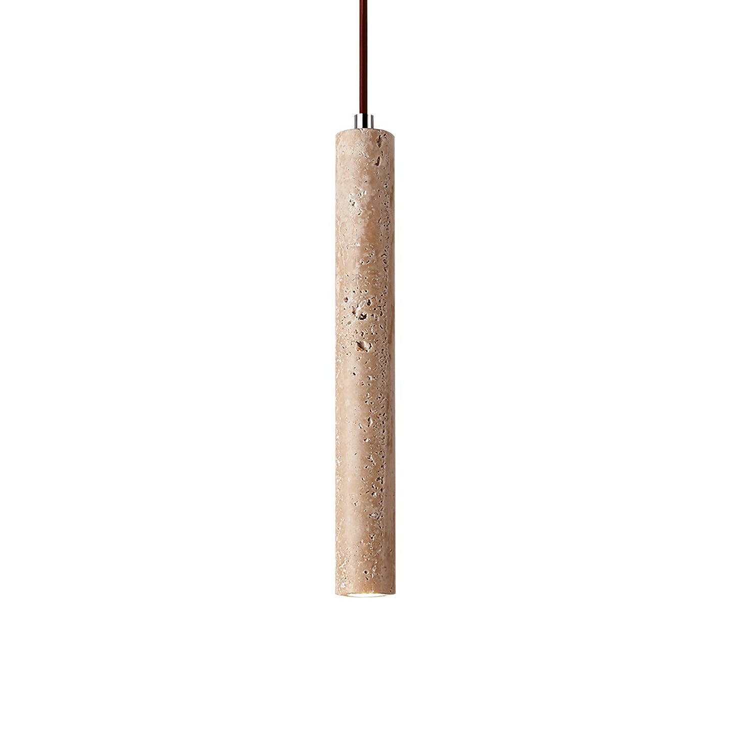 Olvynarae Cylindrical Travertine Pendant Light