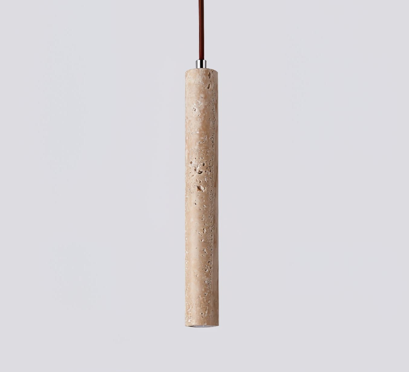 Olvynarae Cylindrical Travertine Pendant Light