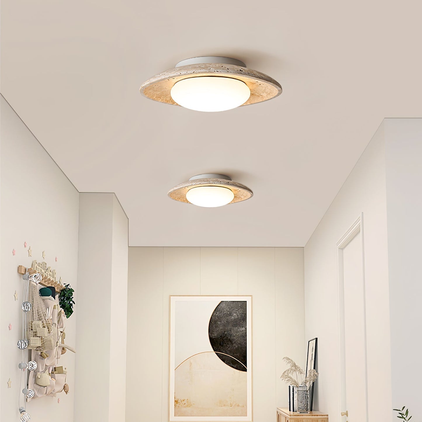 Lena Travertine Ceiling Light