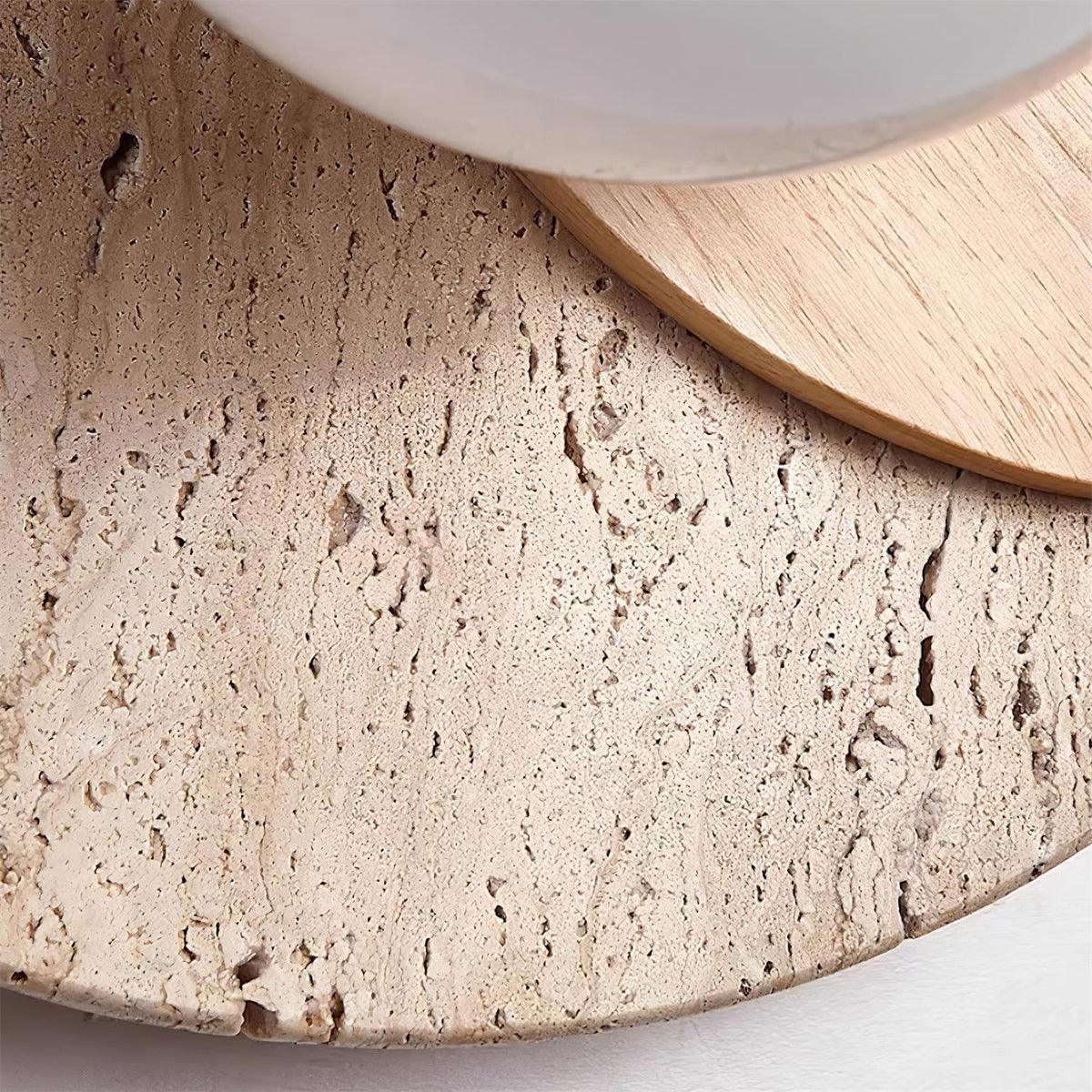 Zelirir Dual-disc Travertine Wall Light