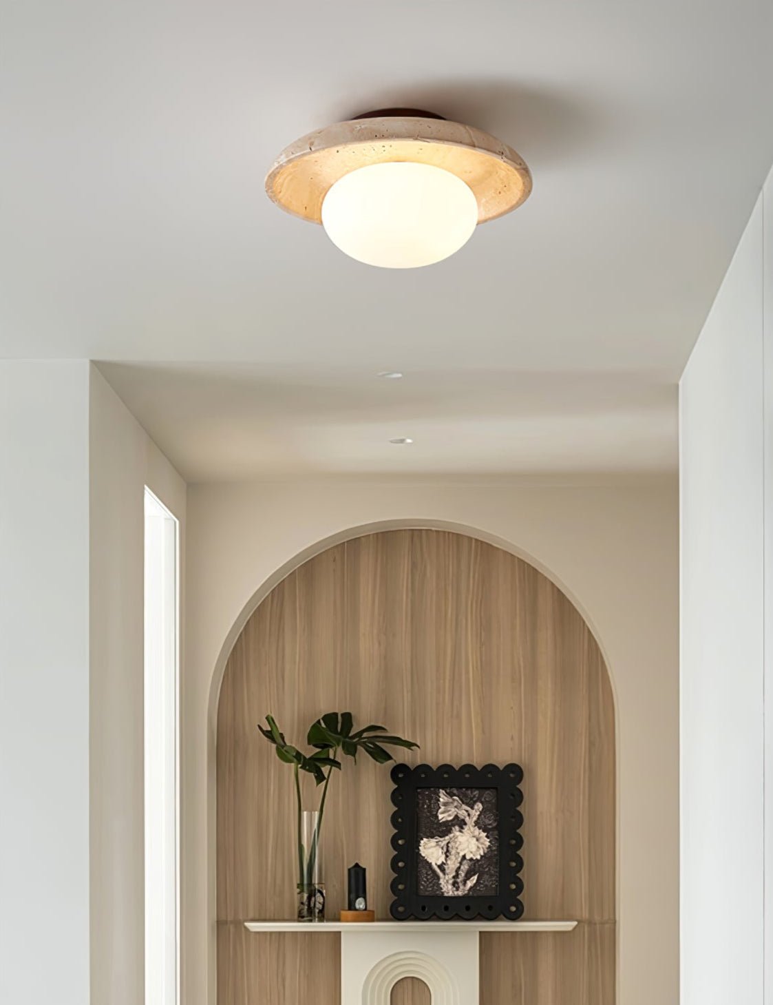 Cataliel Minimalist Travertine Ceiling Light