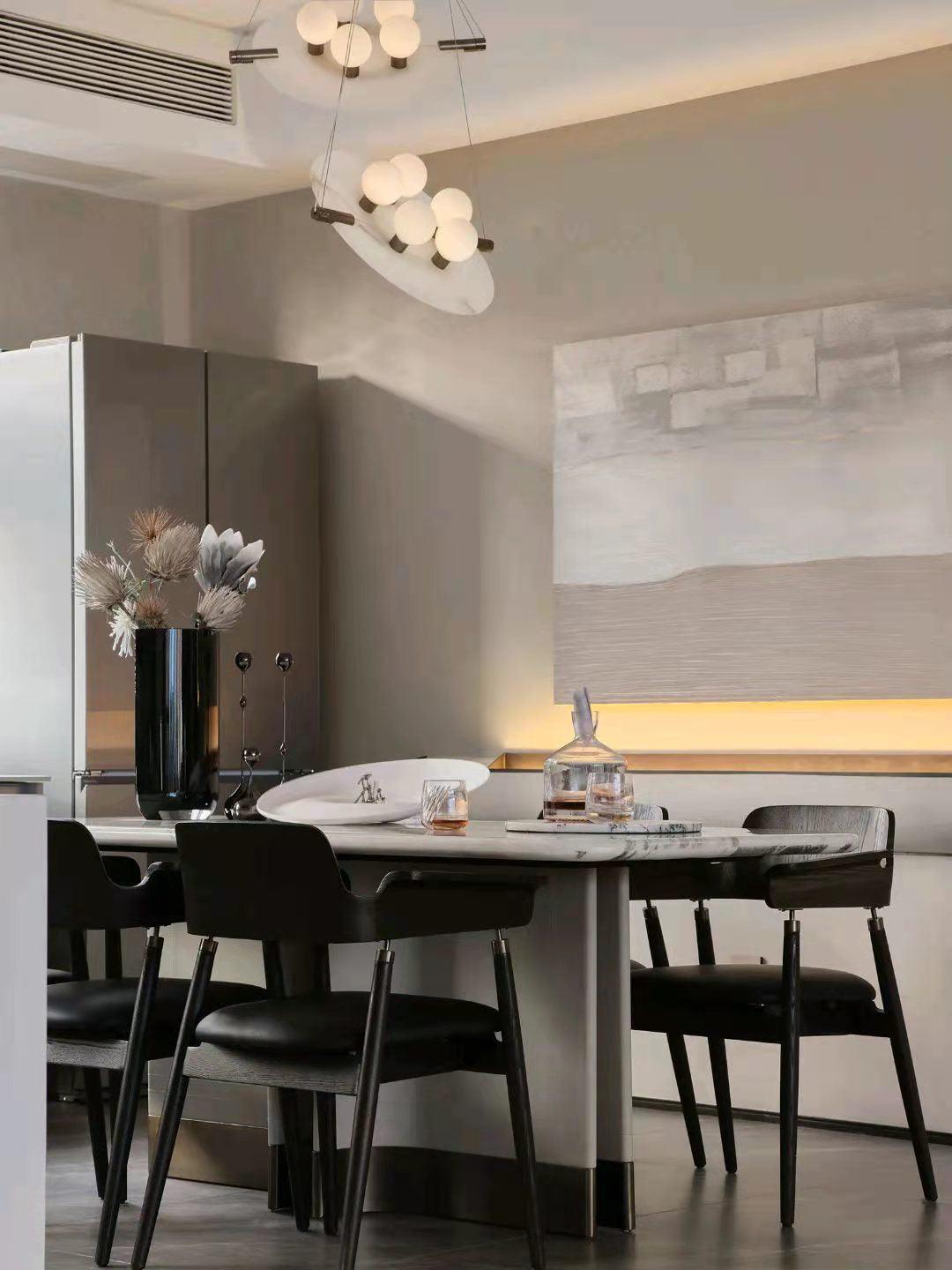 Imirila Disc Shaped Glass Alabaster Pendant Light