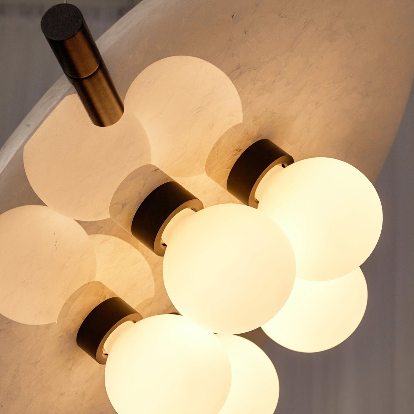 Imirila Disc Shaped Glass Alabaster Pendant Light