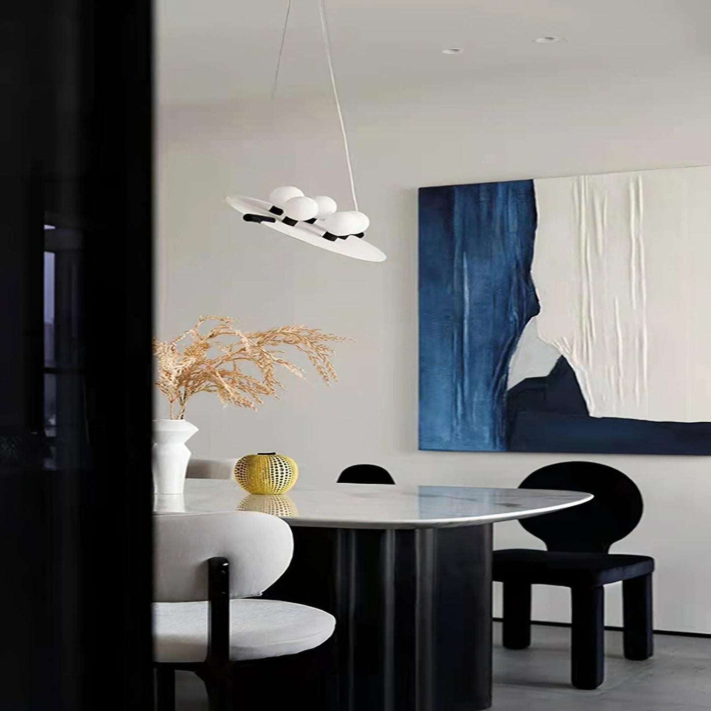 Imirila Disc Shaped Glass Alabaster Pendant Light