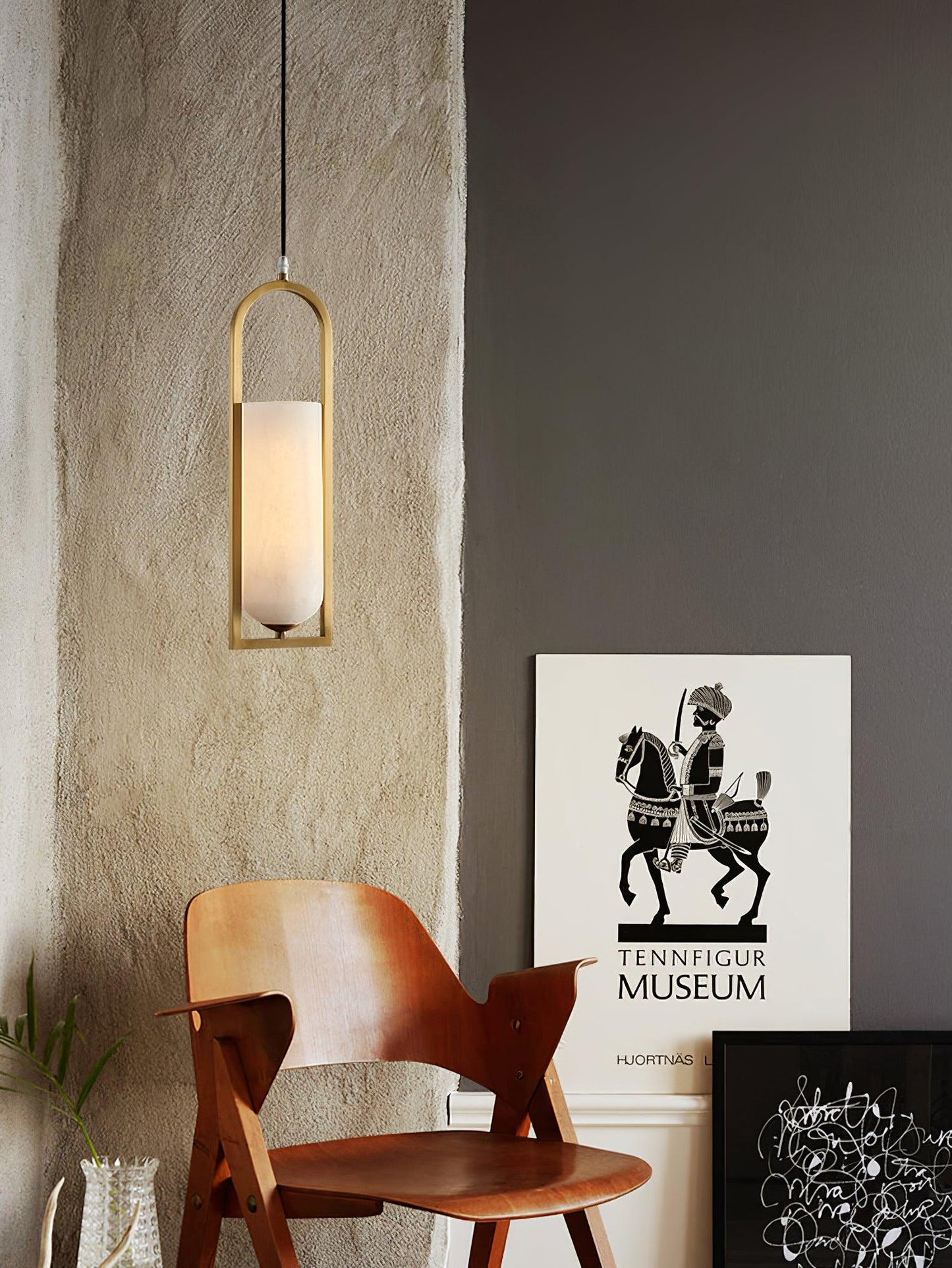 Aethyn Arch Alabaster Pendant Light