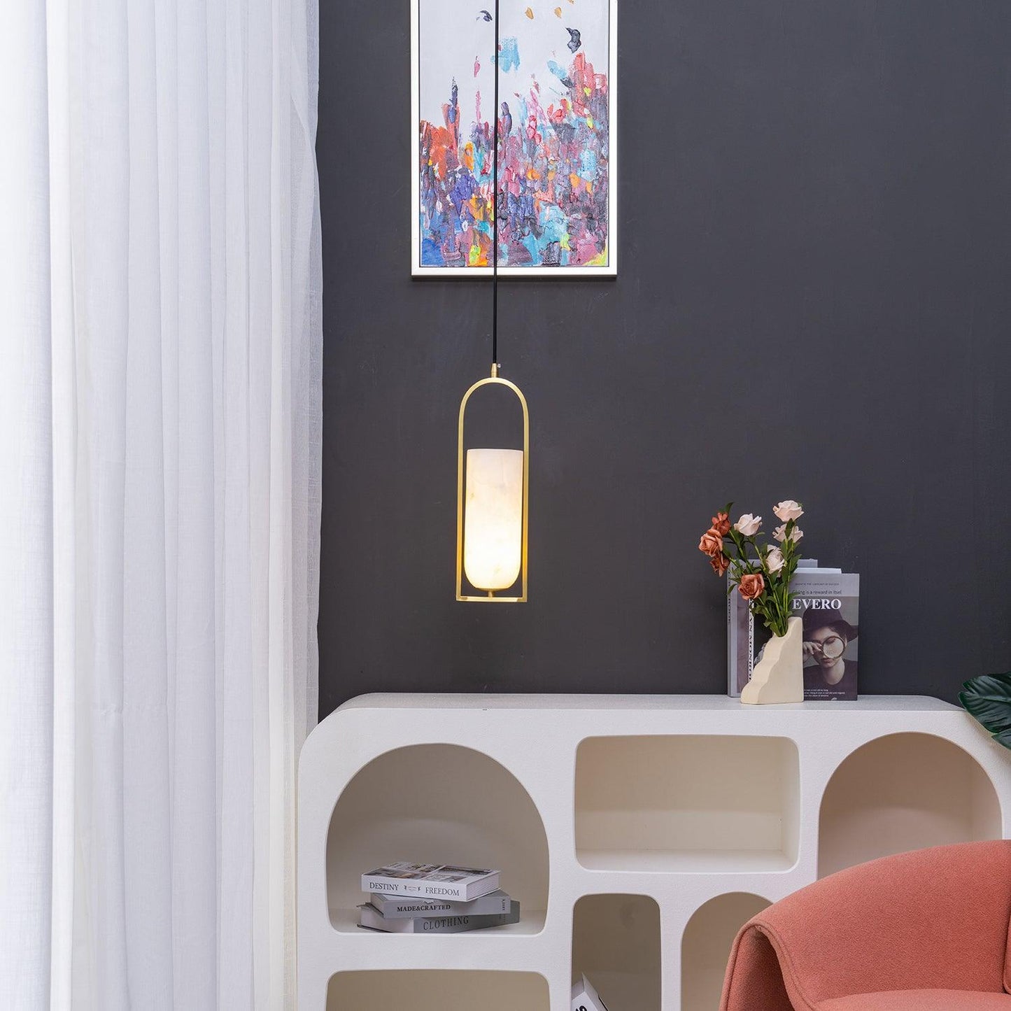 Aethyn Arch Alabaster Pendant Light