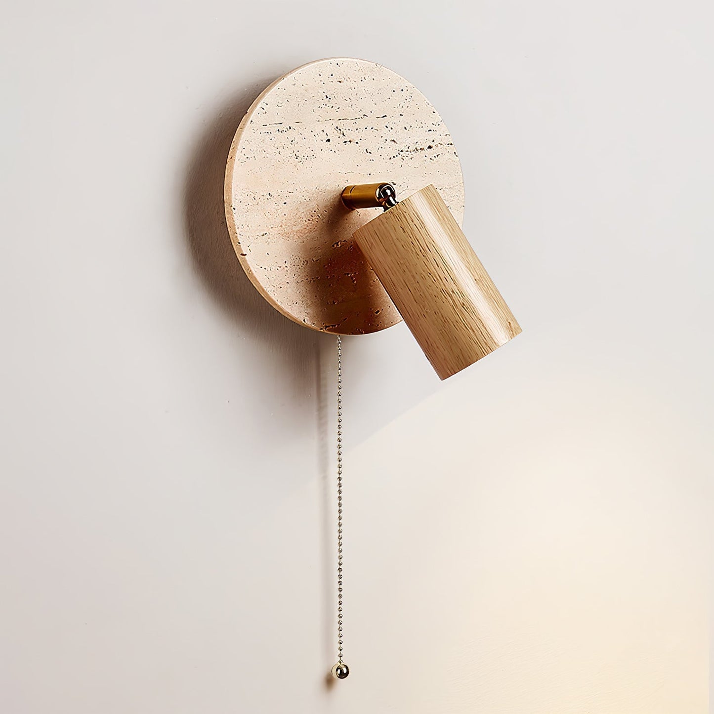 Evzoryra Disc Swing Travertine Wall Light