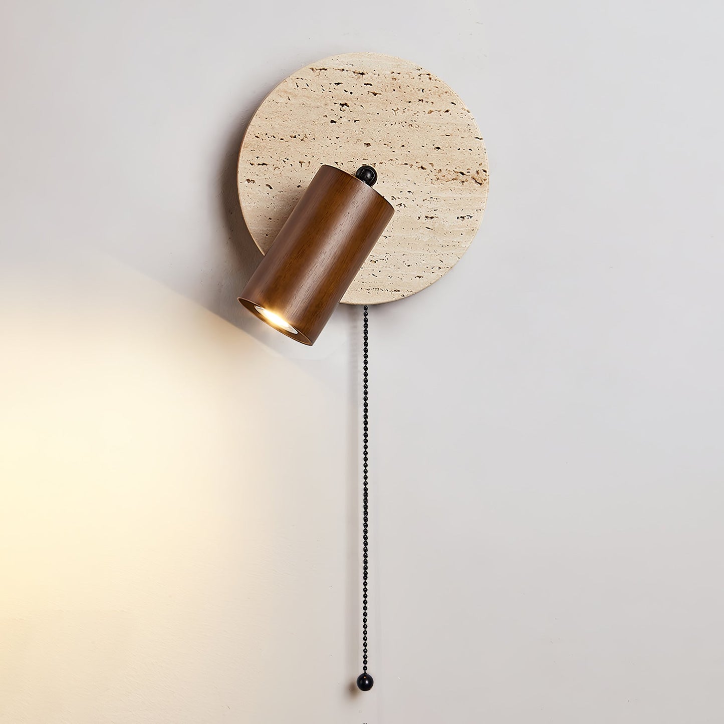 Evzoryra Disc Swing Travertine Wall Light