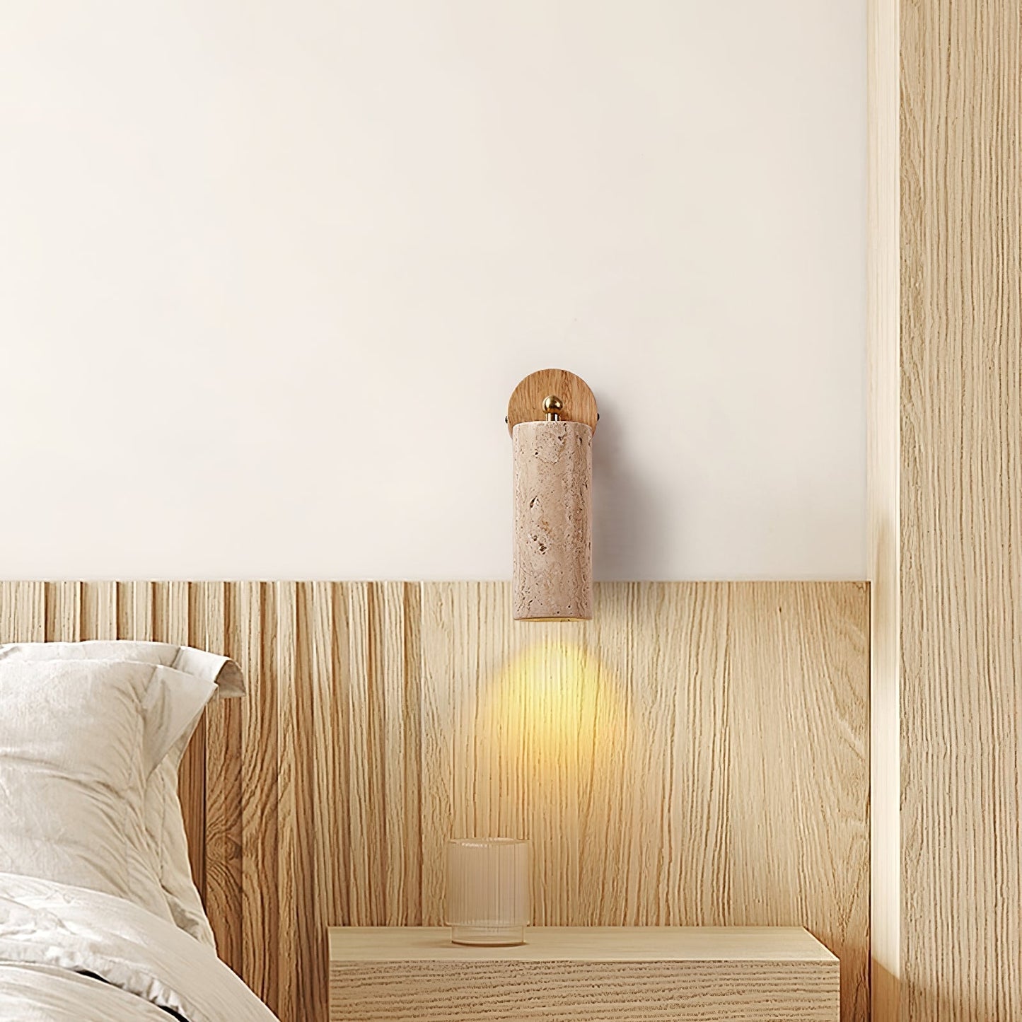 Erzorus Minimalist Travertine Wall Light
