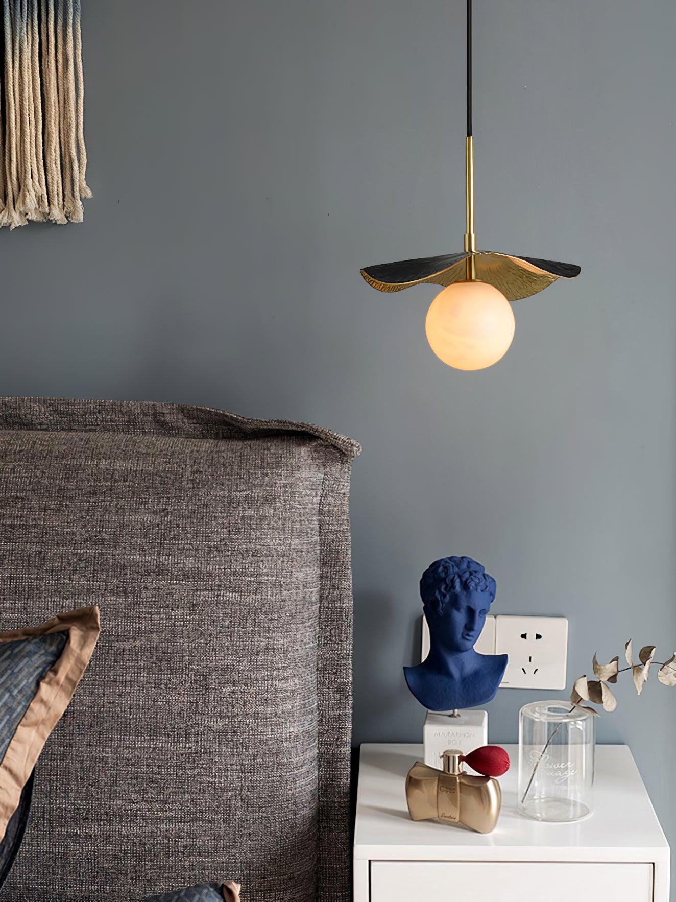 Ivvynen Leaf Canopy Alabaster Pendant Light