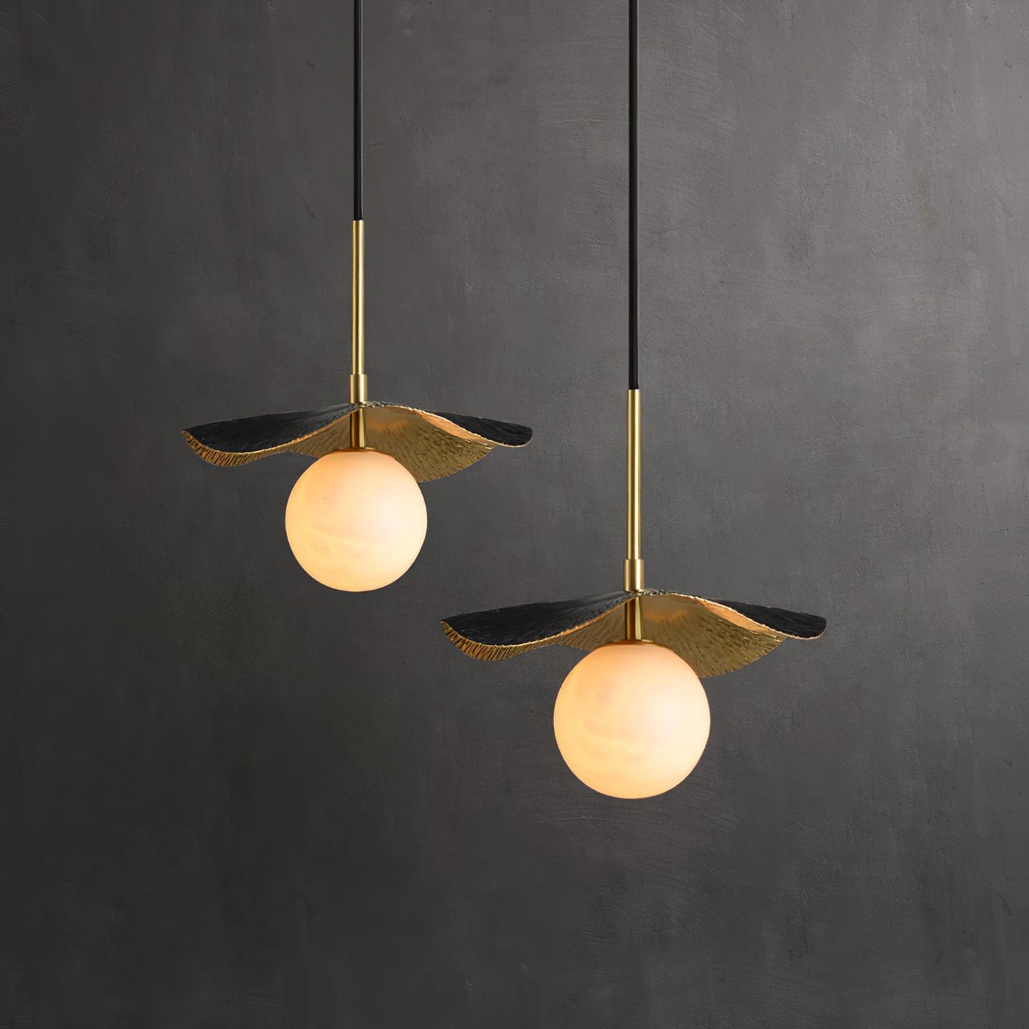 Ivvynen Leaf Canopy Alabaster Pendant Light
