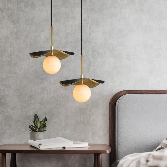 Ivvynen Leaf Canopy Alabaster Pendant Light