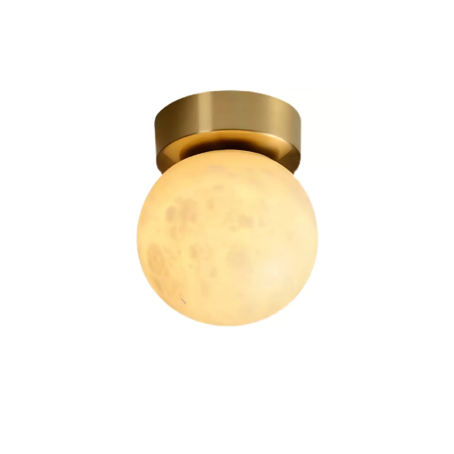 Otheyra Globe Brass Alabaster Ceiling Light