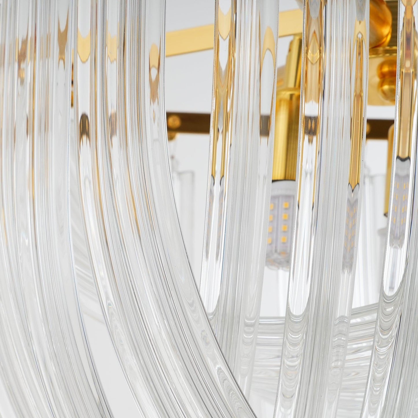 Aurora Chandelier Clear Curved Tiered