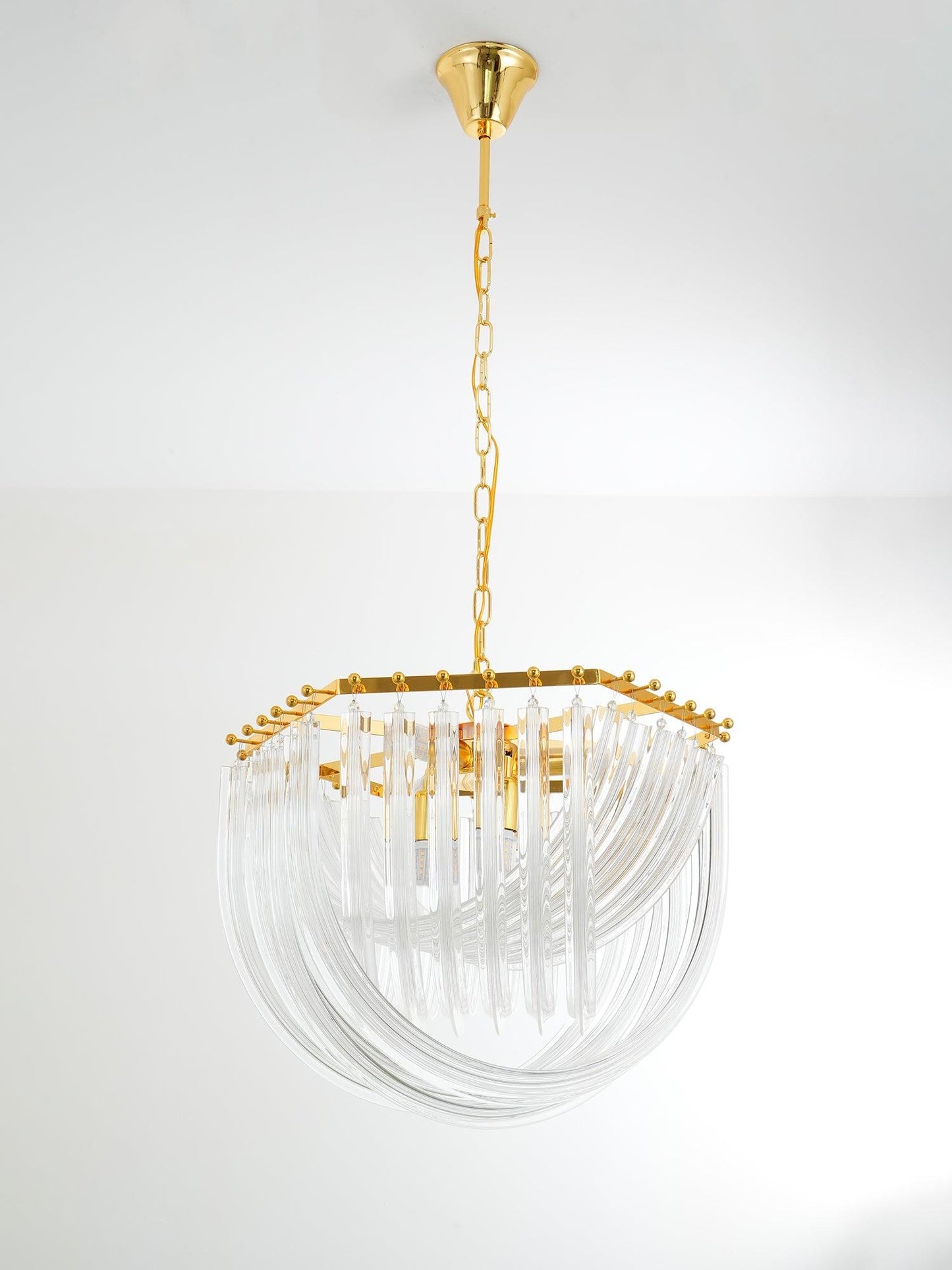 Aurora Chandelier Clear Curved Tiered