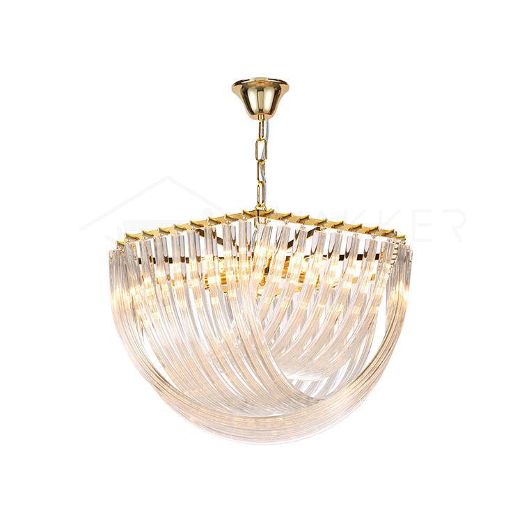 Aurora Chandelier Clear Curved Tiered