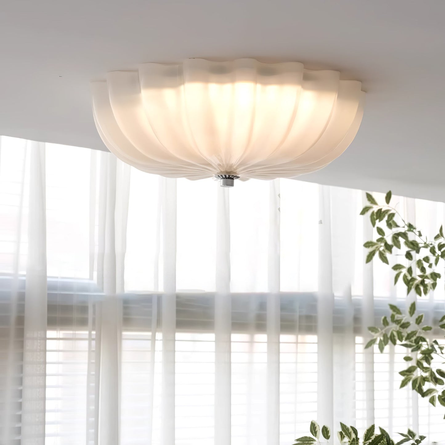 June Ceiling Lamp Blown Glass Shell