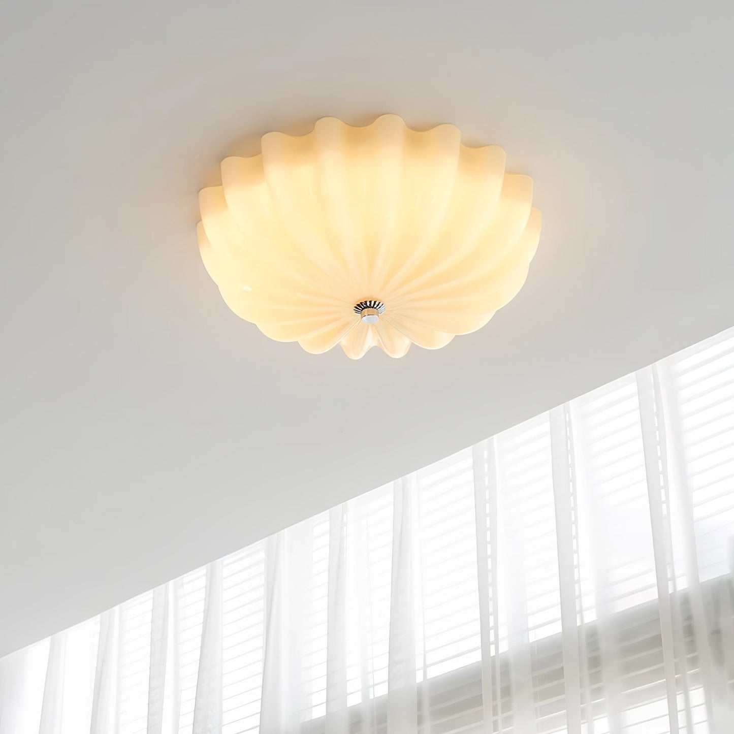 June Ceiling Lamp Blown Glass Shell