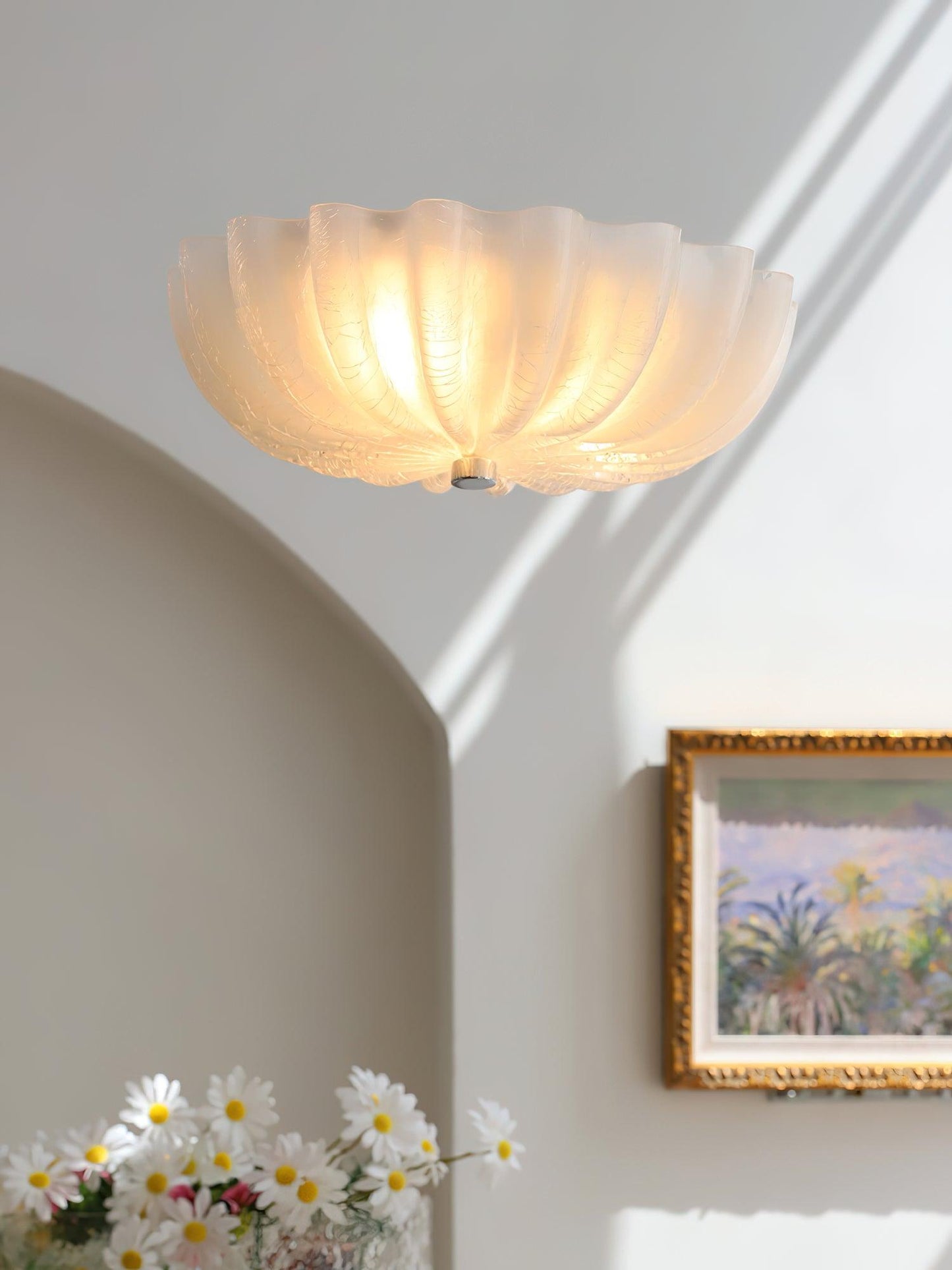 June Ceiling Lamp Blown Glass Shell