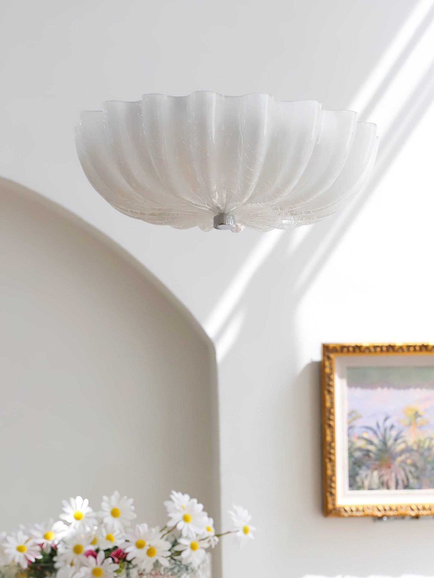 June Ceiling Lamp Blown Glass Shell