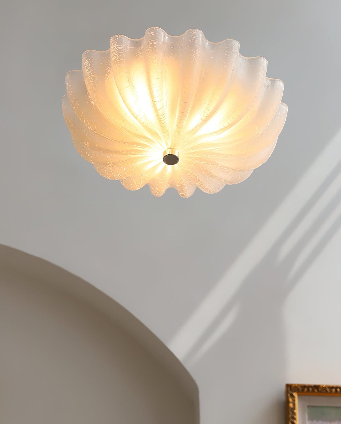 June Ceiling Lamp Blown Glass Shell