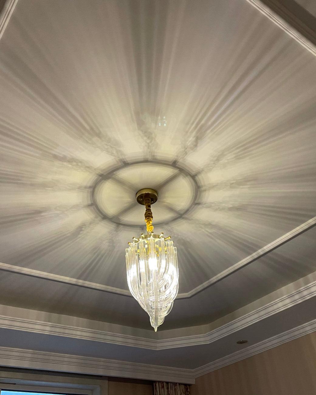 Aurora Chandelier Clear Curved Tiered