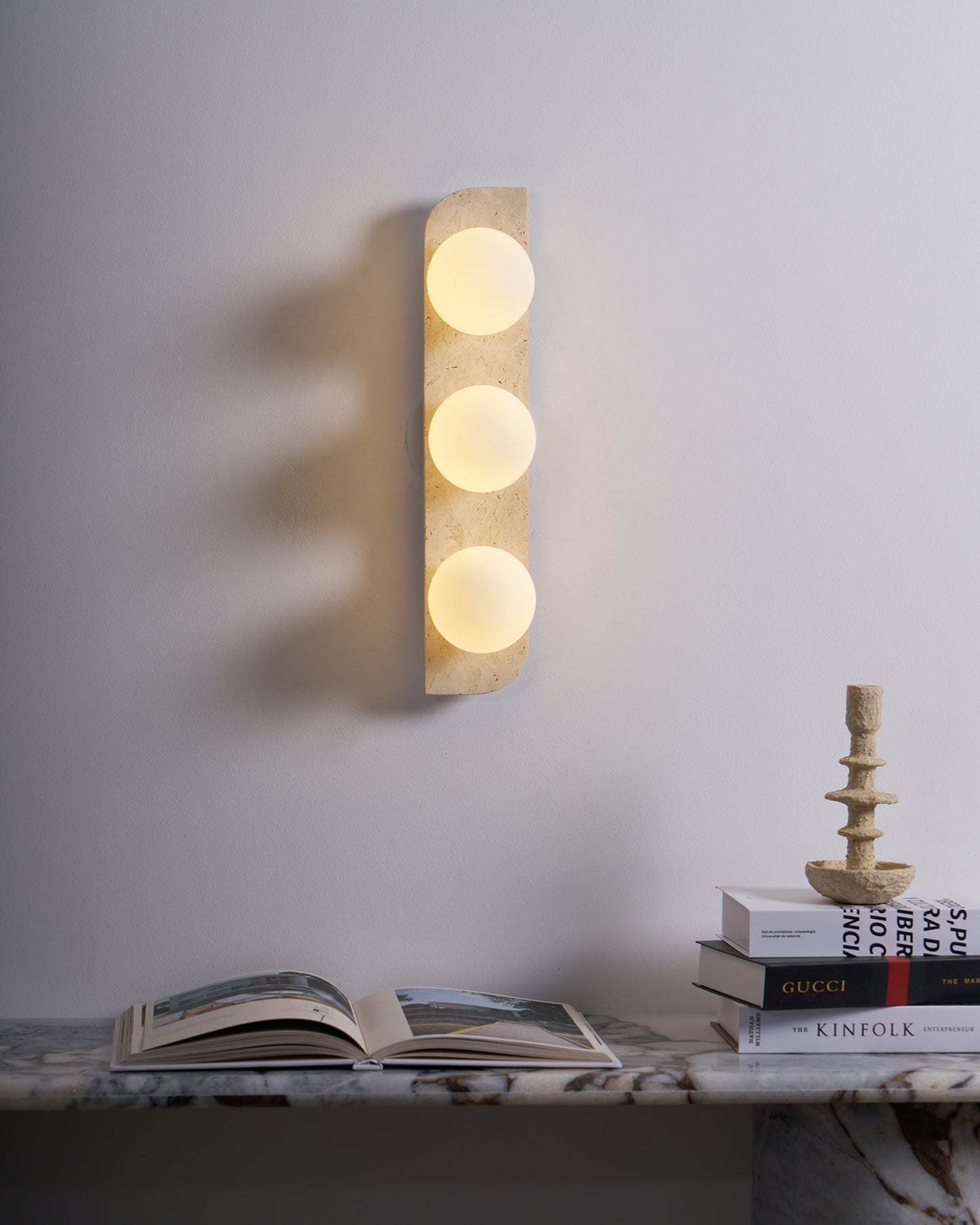 Alsilis Minimalist Travertine Wall Light