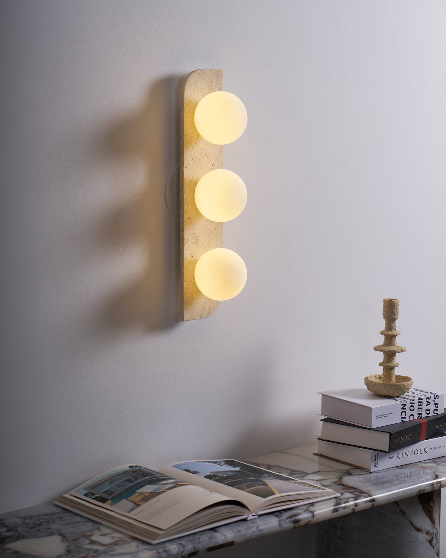 Alsilis Minimalist Travertine Wall Light