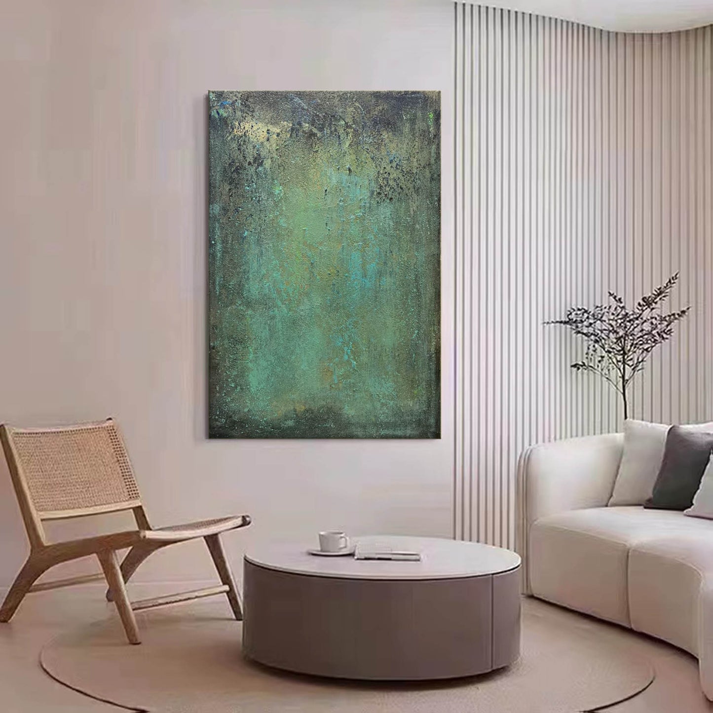 Teal Colorful Wall Art Painting