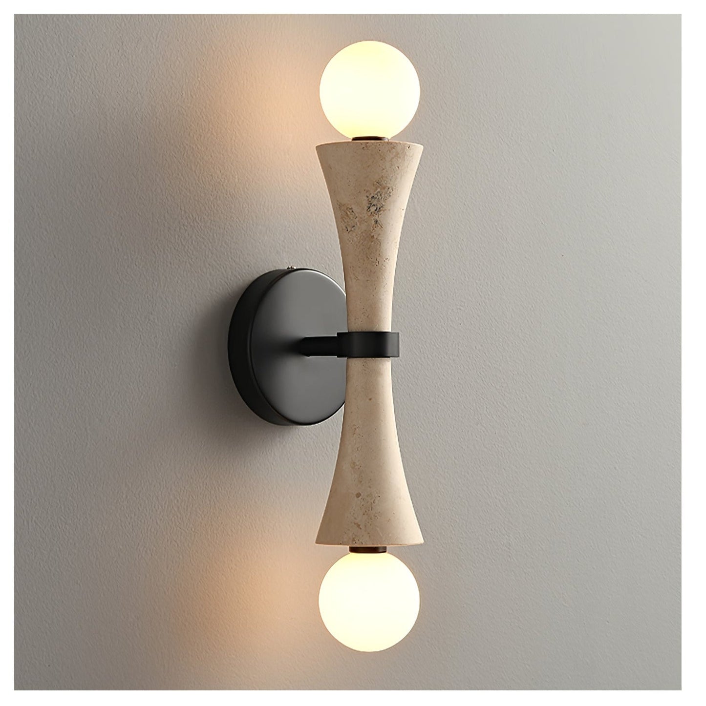 Oloriel Sculptural Travertine Wall Light