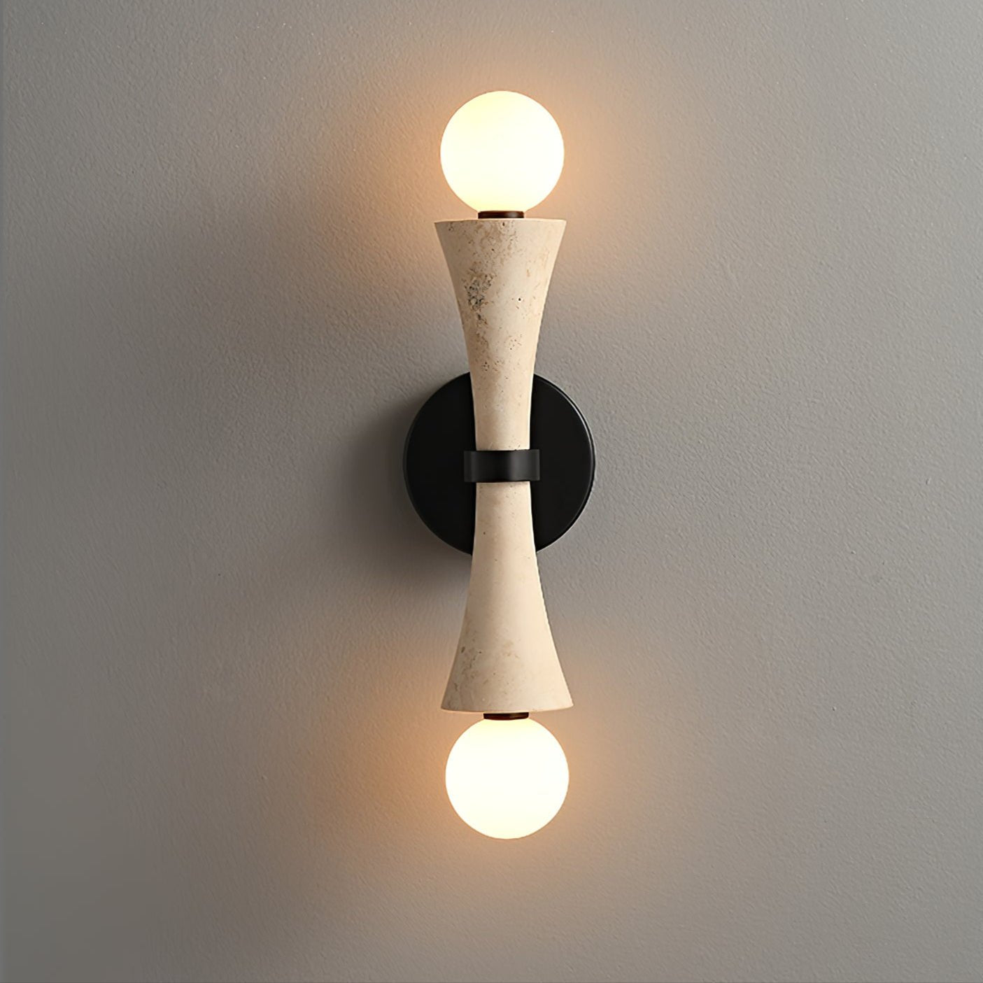 Oloriel Sculptural Travertine Wall Light