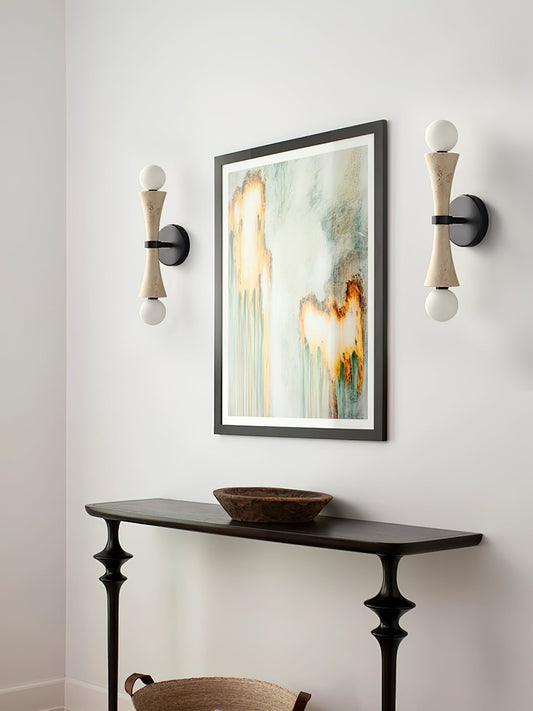 Oloriel Sculptural Travertine Wall Light