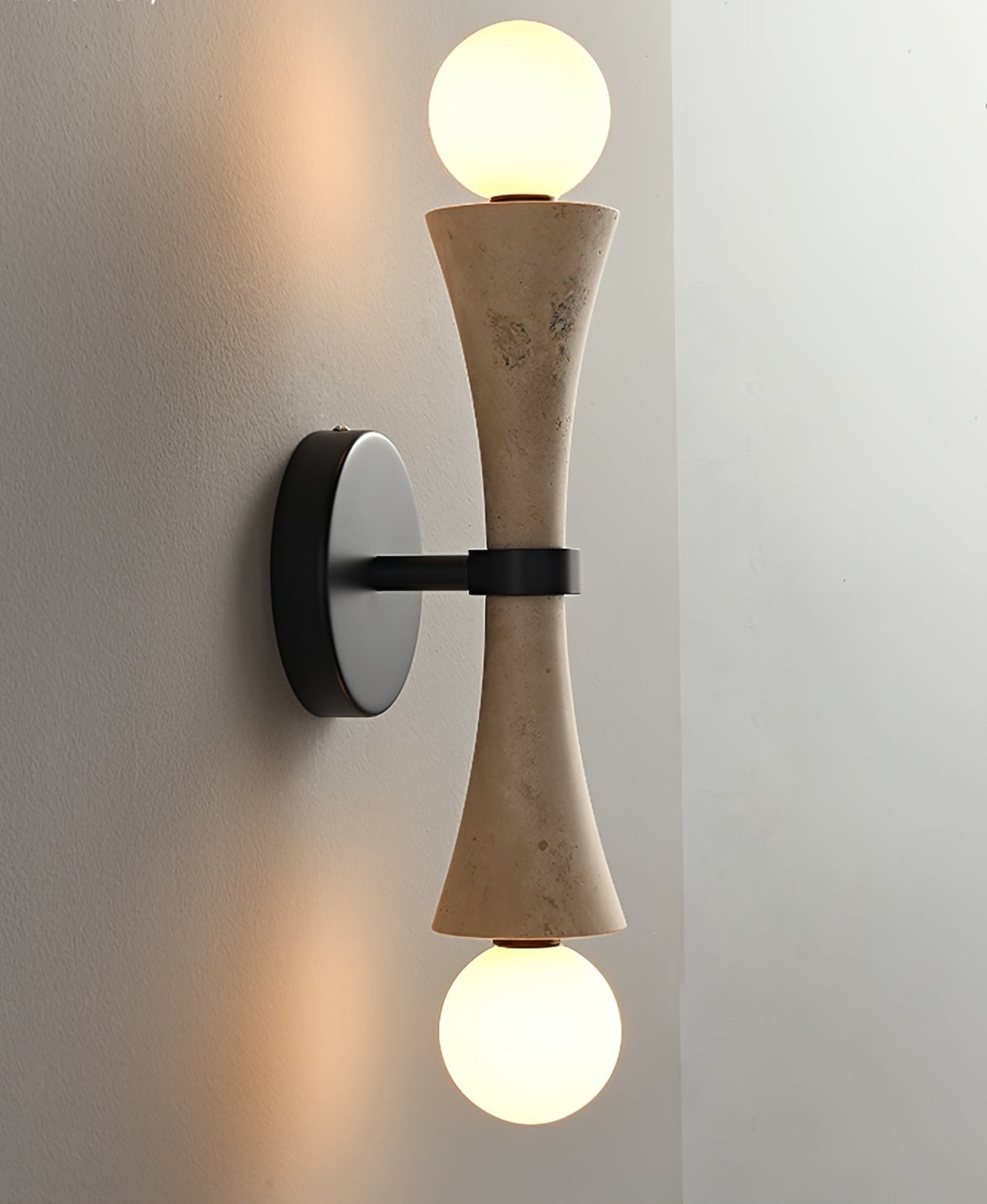 Oloriel Sculptural Travertine Wall Light