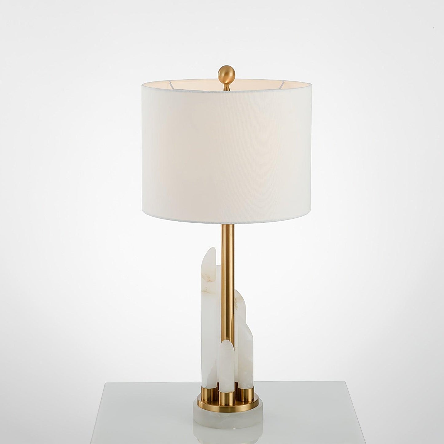 Olvenor Cylindrical Alabaster Table Lamp