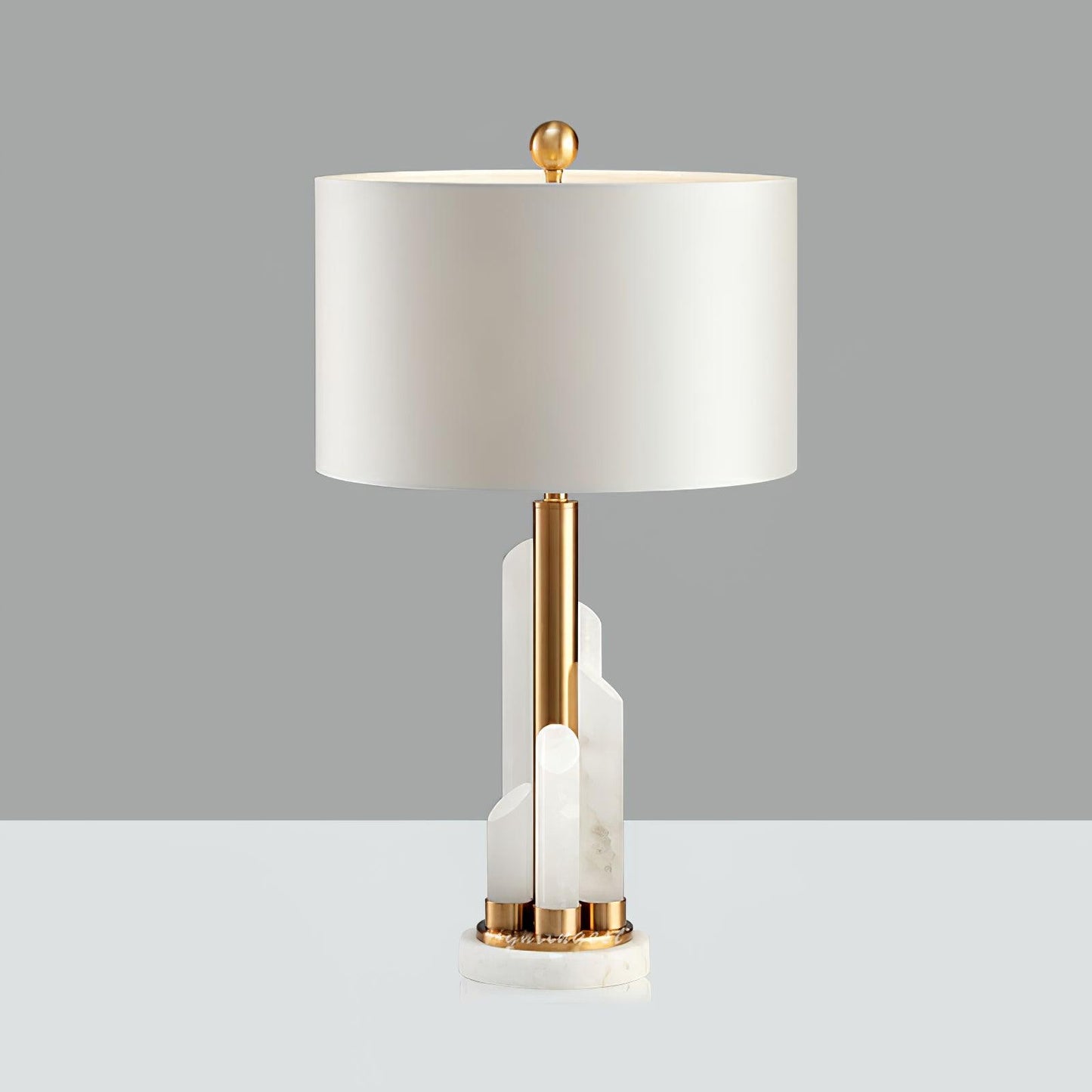 Olvenor Cylindrical Alabaster Table Lamp