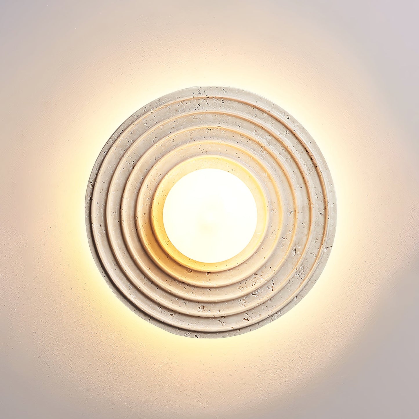 Zelirara Concentric Travertine Wall Light