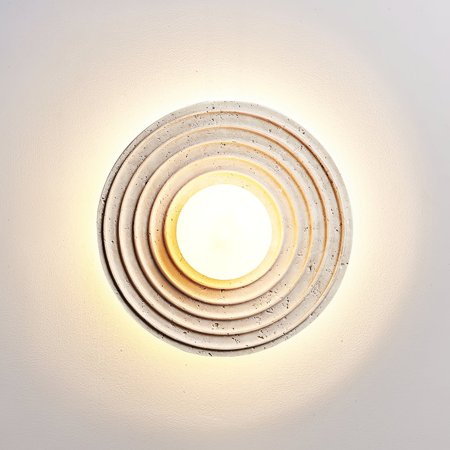 Zelirara Concentric Travertine Wall Light